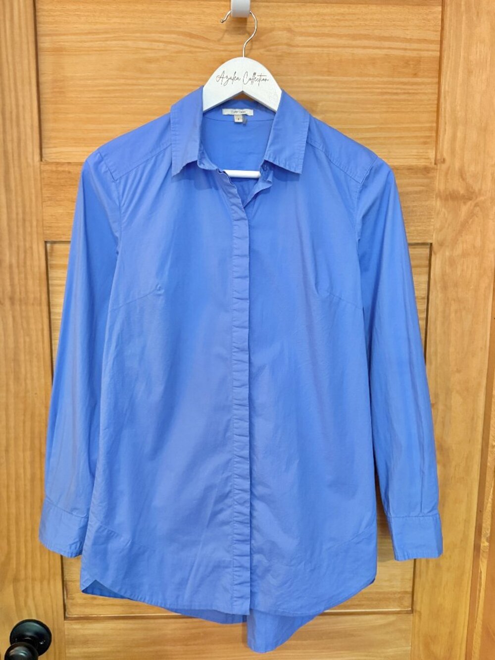 Tyler Boe Cotton Poplin Popover Button Down Blouse Tunic Top Women's size 4